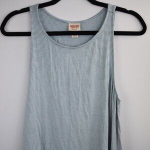 Mossimo Women's Tank Top Baby Blue and White Stripes‎ Size Small